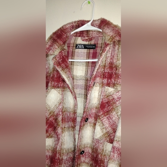 Plaid red shacket by zara size XS - Picture 7 of 13